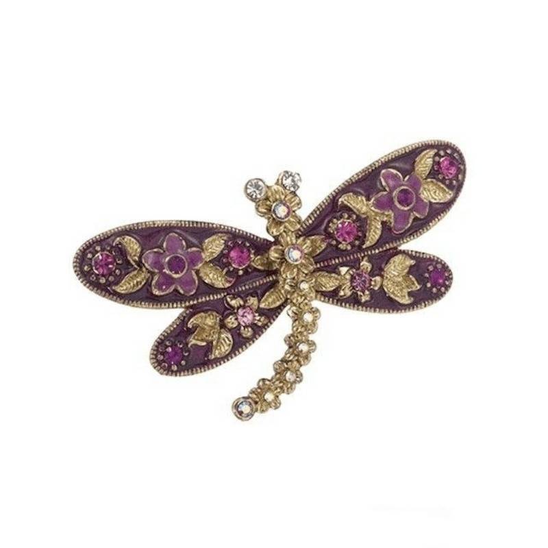 Dragonfly Brooch Crystal Lapel Pin