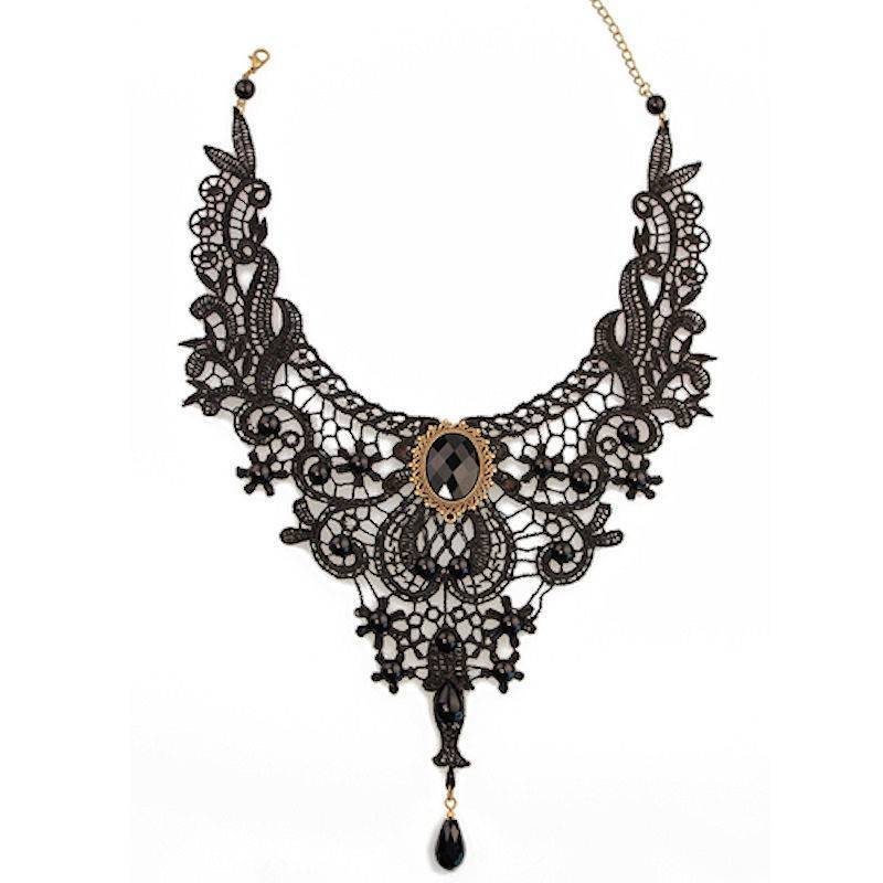 Victorian Collar with Charms Choker Necklace