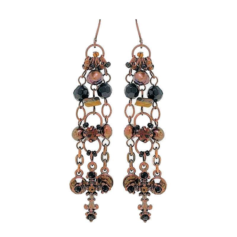 Black & Topaz Chandelier Earrings by I Love Bracelets