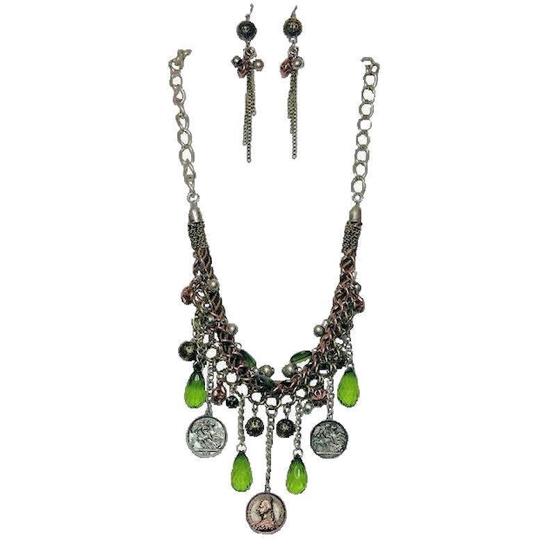 Vintage Jewels Necklace & Earrings Jewelry Set