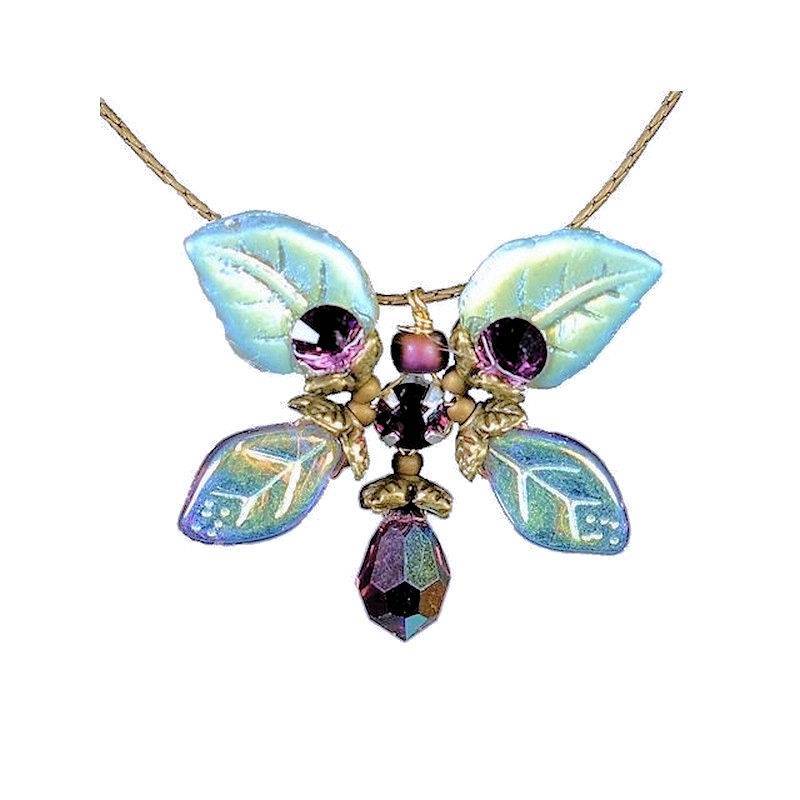 Amethyst Butterfly Fairy Pendant Necklace