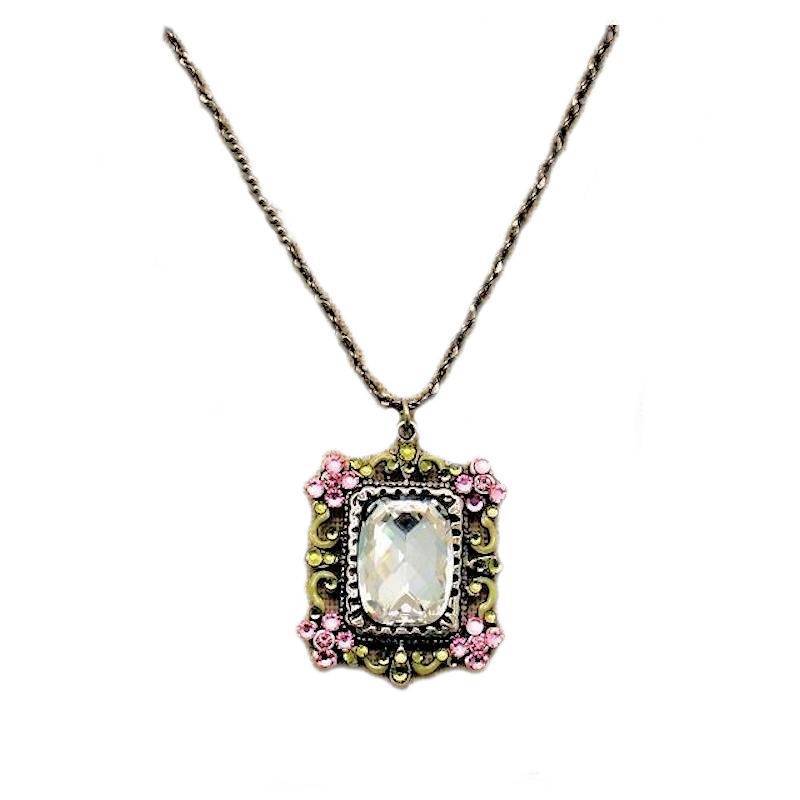 Crystal Reflection Pendant Necklace