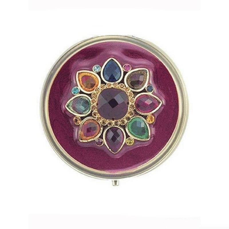 Royal Jewels Round Metal Pillbox by Spring Street Design